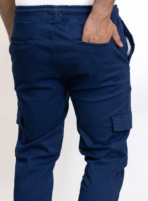 Marine Blue Cargo Pant - Khotwh